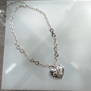 Silver heart pendant made in Italy